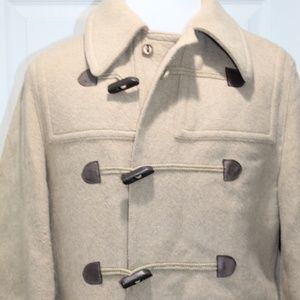 Vintage Loden frey Tan Wool Plaid Lining Toggle Duffel Coat Men’s US 40 EU 50
